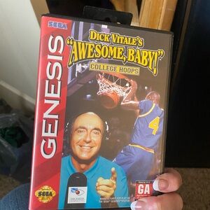 SEGA Genesis Dick Vitale's College Hoops Game - Red